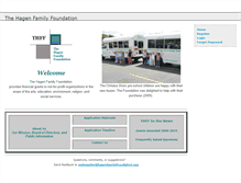 Tablet Screenshot of hagenfamilyfoundation.org